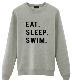 Swim Sweater, Eat Sleep Swim Sweatshirt Gift for Men & Women-WaryaTshirts