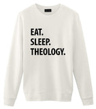 Theology Sweater, Eat Sleep Theology Sweatshirt Gift for Men & Women