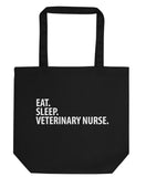 Veterinary Nurse Gift, Eat Sleep Veterinary Nurse Tote Bag-WaryaTshirts