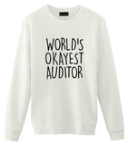 World's Okayest Auditor Sweatshirt-WaryaTshirts