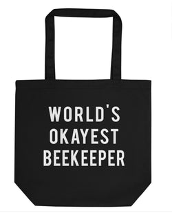 World's Okayest Beekeeper Tote Bag | Short / Long Handle Bags-WaryaTshirts