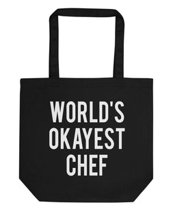 World's Okayest Chef Tote Bag | Short / Long Handle Bags-WaryaTshirts