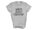 World's Okayest Consultant T-Shirt Mens Womens-WaryaTshirts