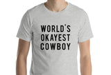 World's Okayest Cowboy T-Shirt-WaryaTshirts