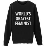 World's Okayest Feminist Sweater-WaryaTshirts