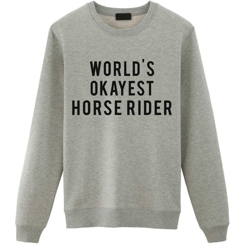 World's Okayest Horse Rider Sweater-WaryaTshirts