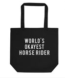 World's Okayest Horse Rider Tote Bag | Short / Long Handle Bags