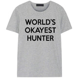 World's Okayest Hunter T-Shirt-WaryaTshirts