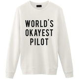 World's Okayest Pilot Sweater-WaryaTshirts