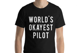 World's Okayest Pilot T-Shirt-WaryaTshirts