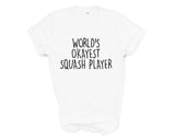 World's Okayest Squash Player T-Shirt Mens Womens-WaryaTshirts