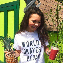 World's Okayest Vegan T-Shirt-WaryaTshirts