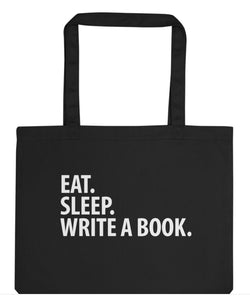 Writer tote bag, Eat Sleep Write a Book Tote Bag | Long Handle Bags - 1920